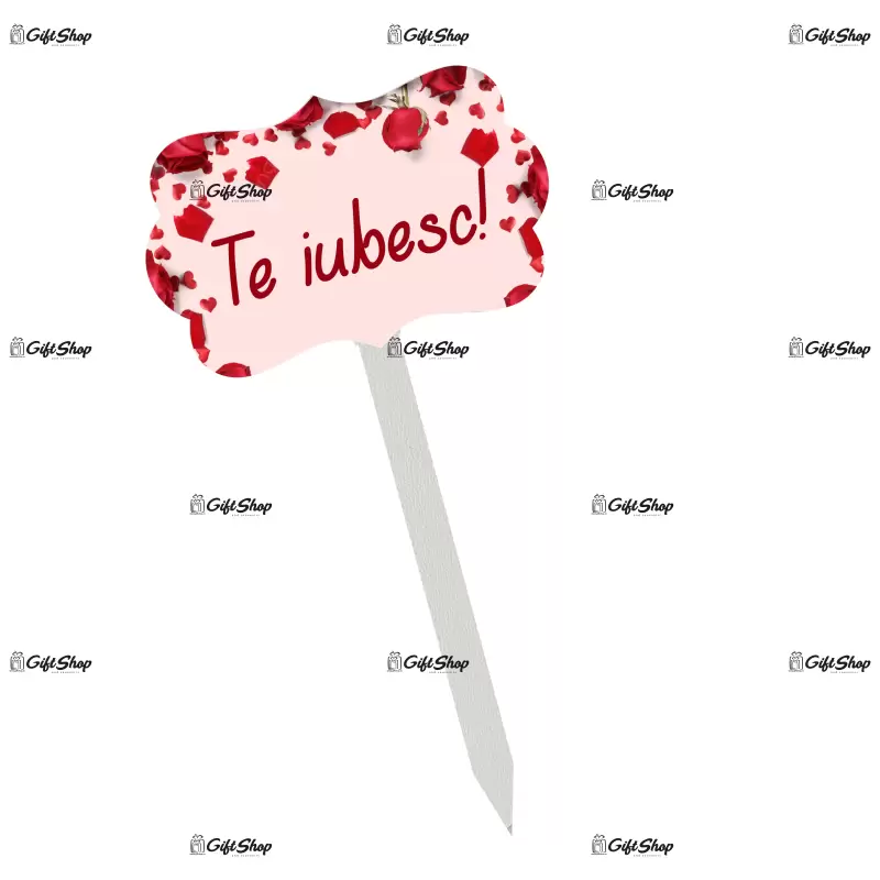 Te iubesc!, topper lemn, model a